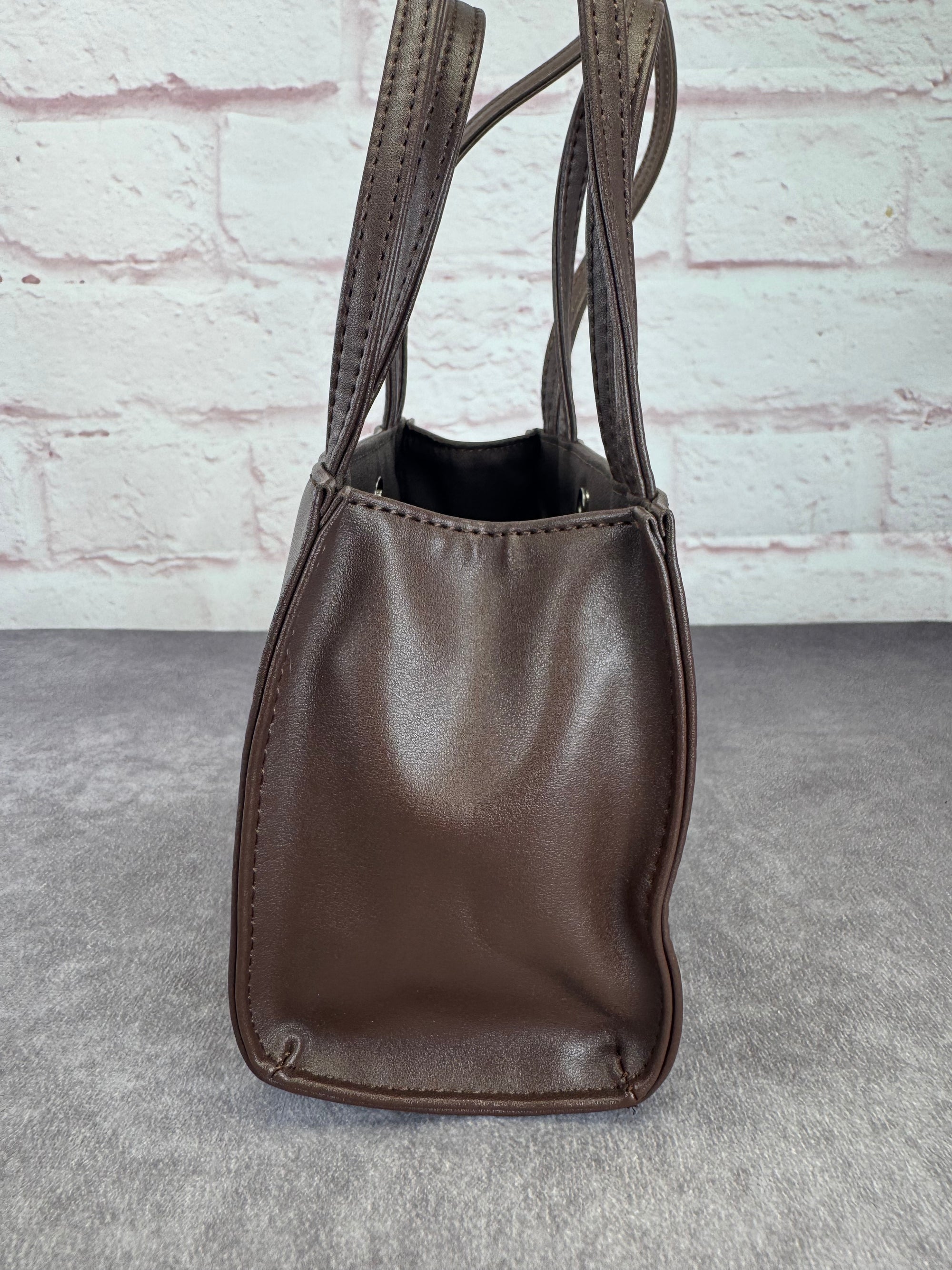 Telfar Small Chocolate Leather Shoulder Bag
