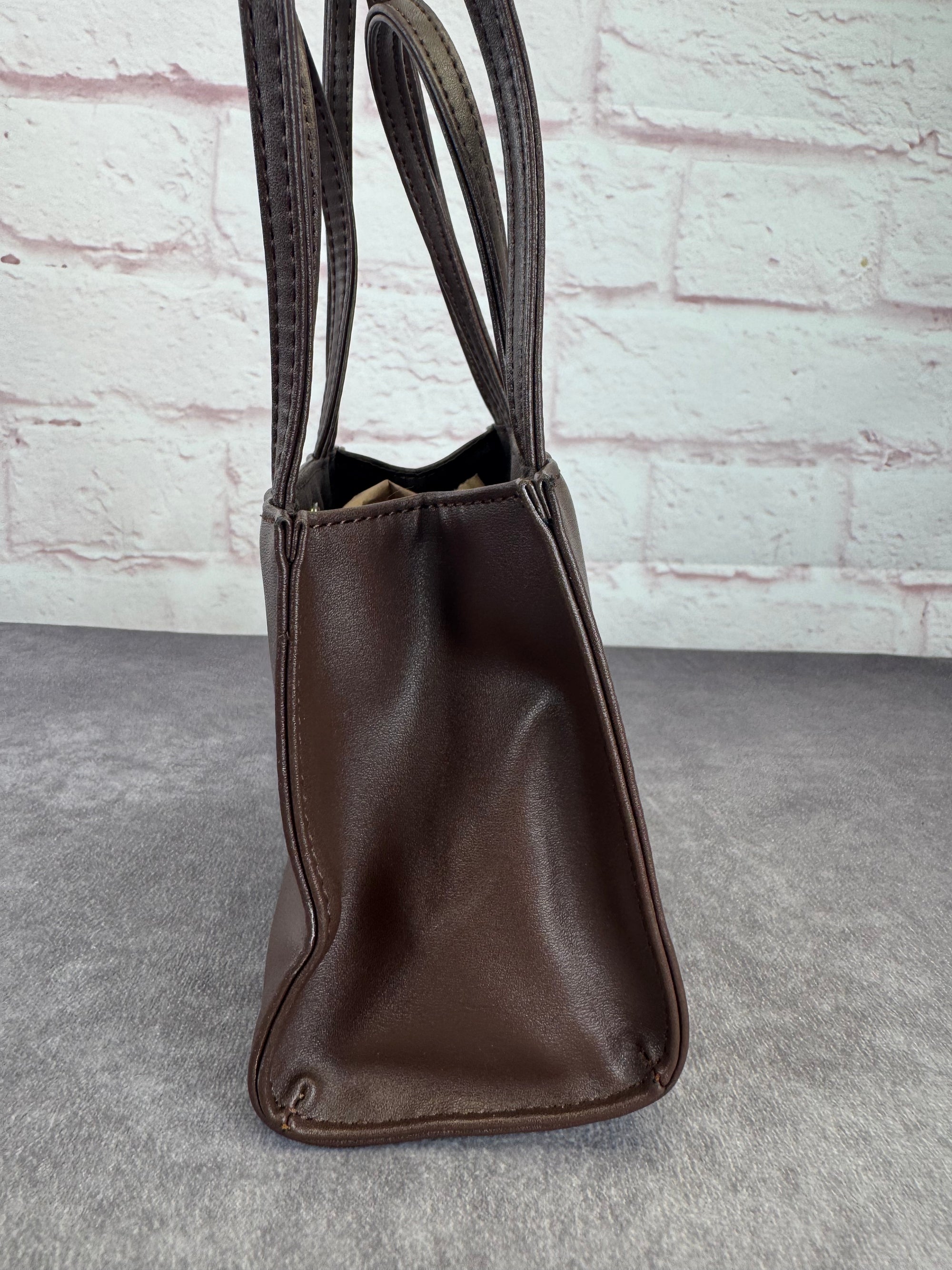 Telfar Small Chocolate Leather Shoulder Bag