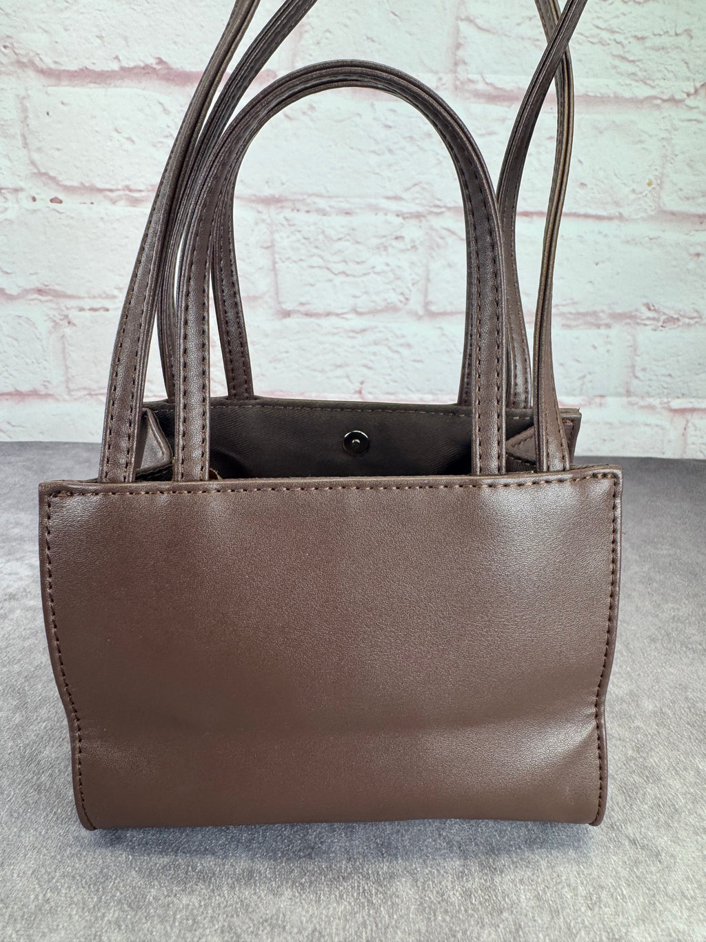 Telfar Small Chocolate Leather Shoulder Bag