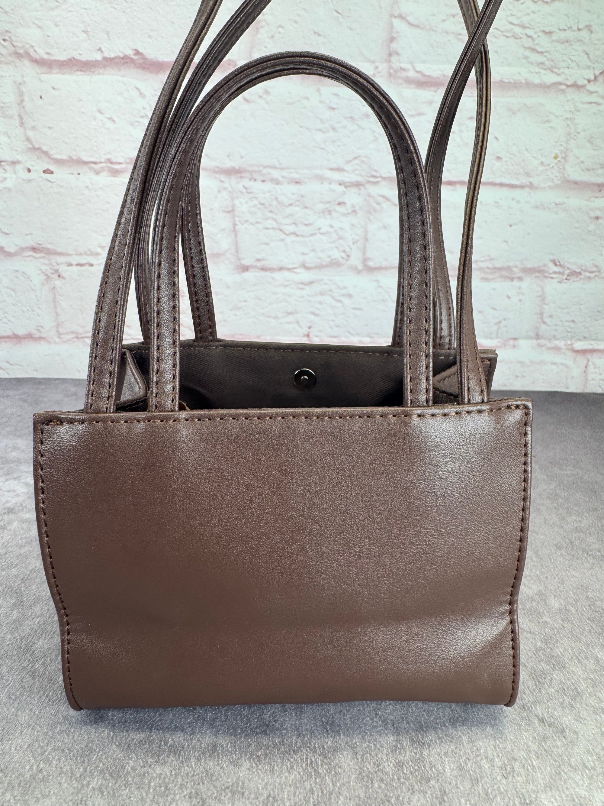 Telfar Small Chocolate Leather Shoulder Bag