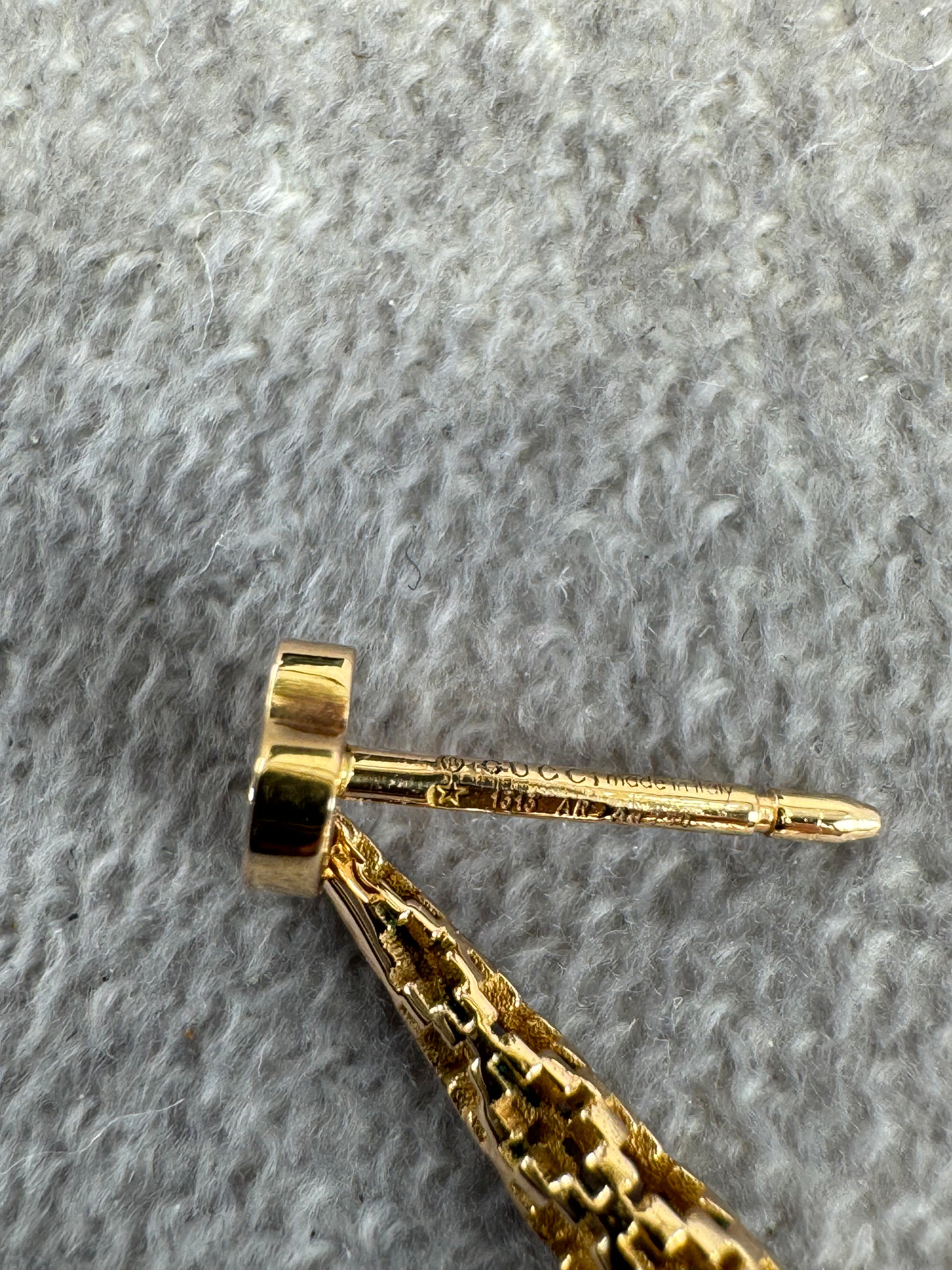 Gucci Diamantissima 18k Yellow Gold Small Drop Earrings