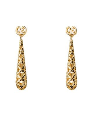 Gucci Diamantissima 18k Yellow Gold Small Drop Earrings