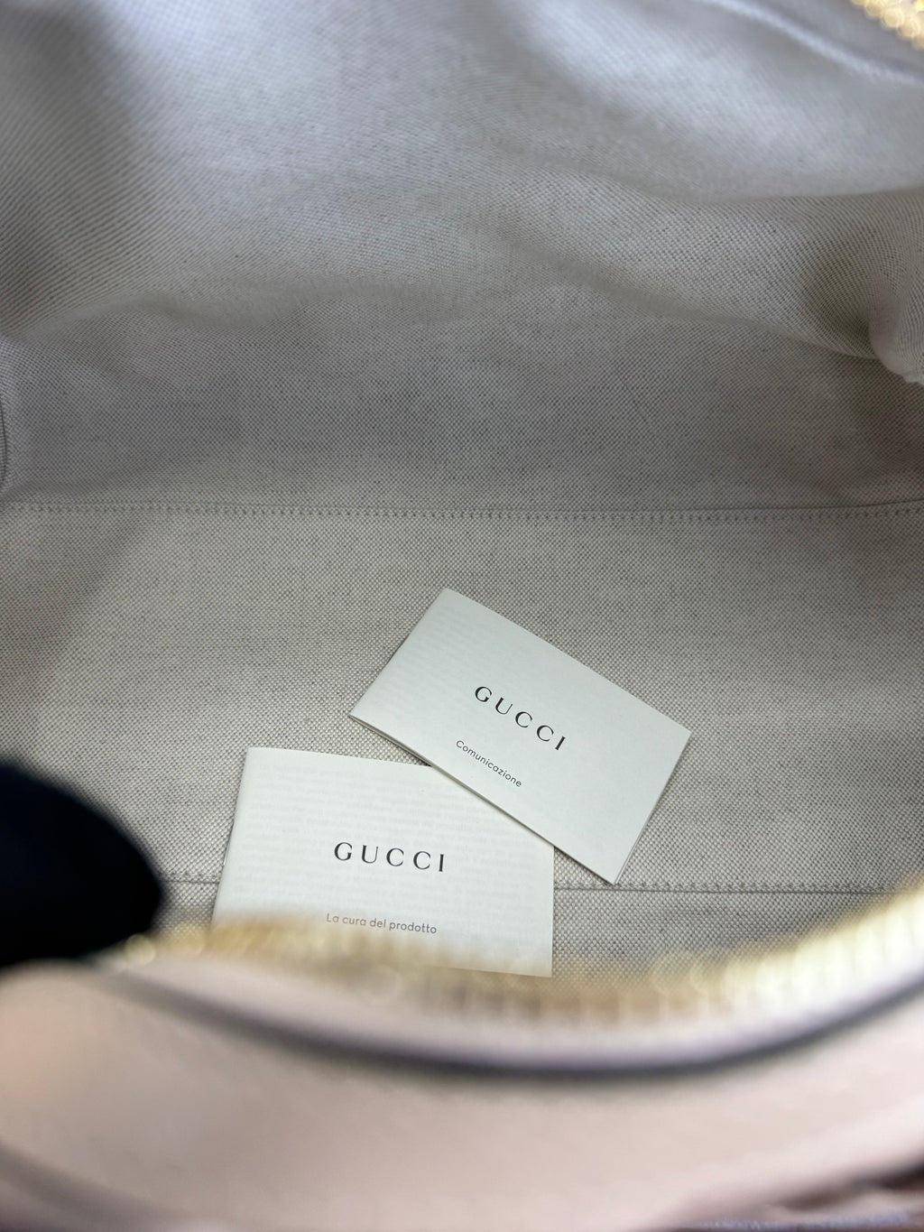 Gucci Beige Matelasse Medium Boston Bag