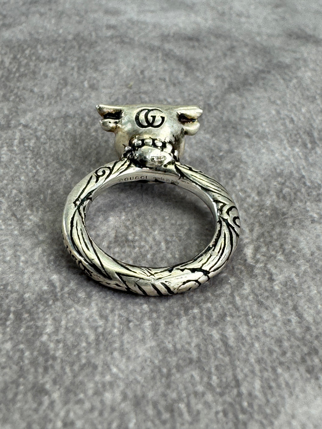 Gucci Anger Forest 925 Silver Bull Ring
