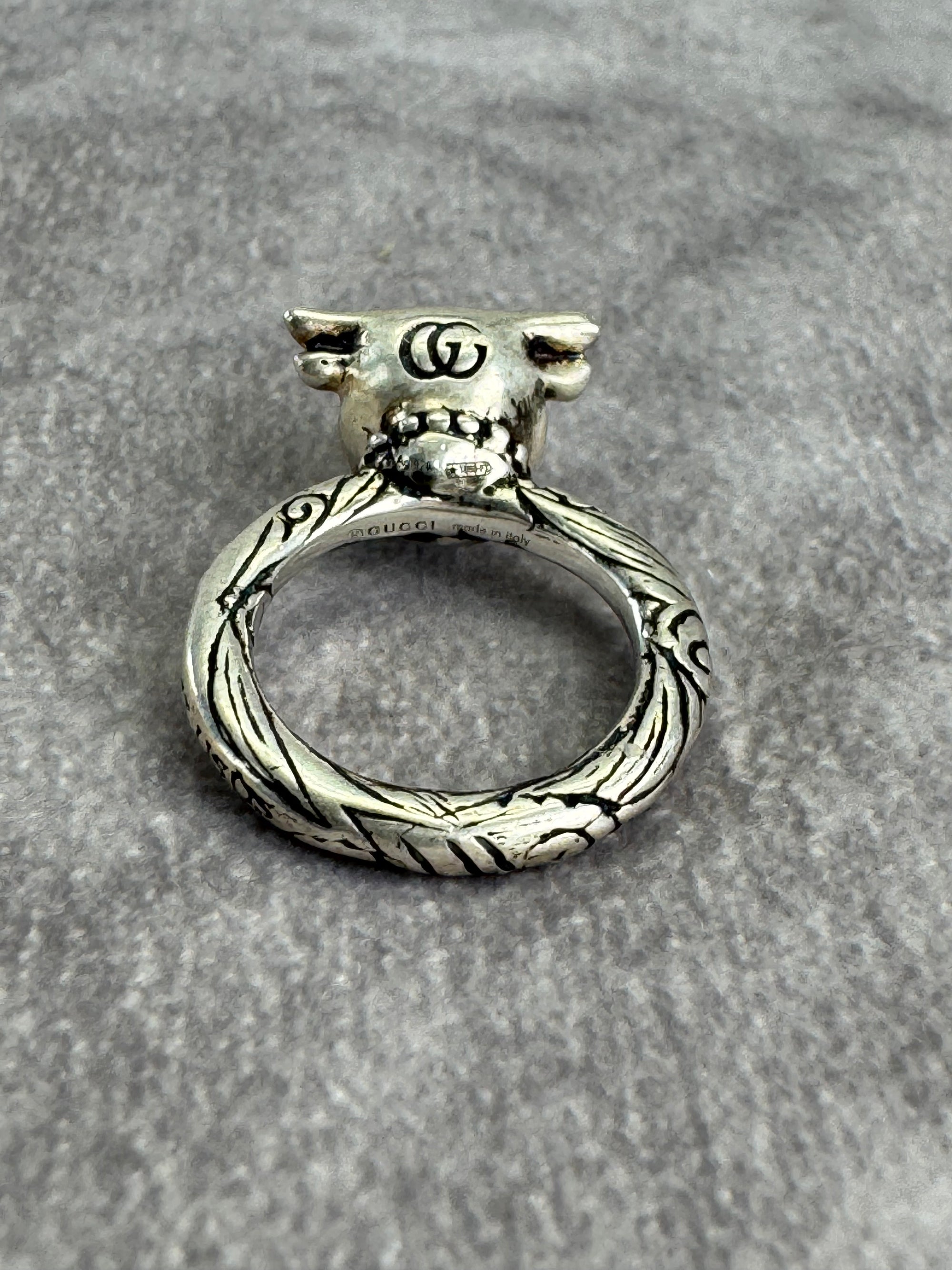 Gucci Anger Forest 925 Silver Bull Ring