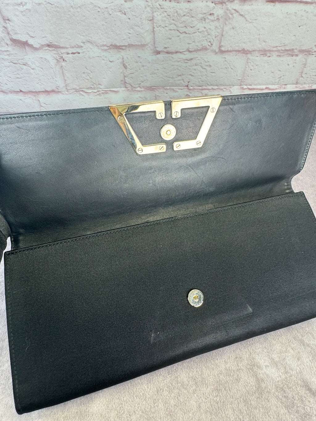 Gucci Tom Ford Large Satin Clutch Black