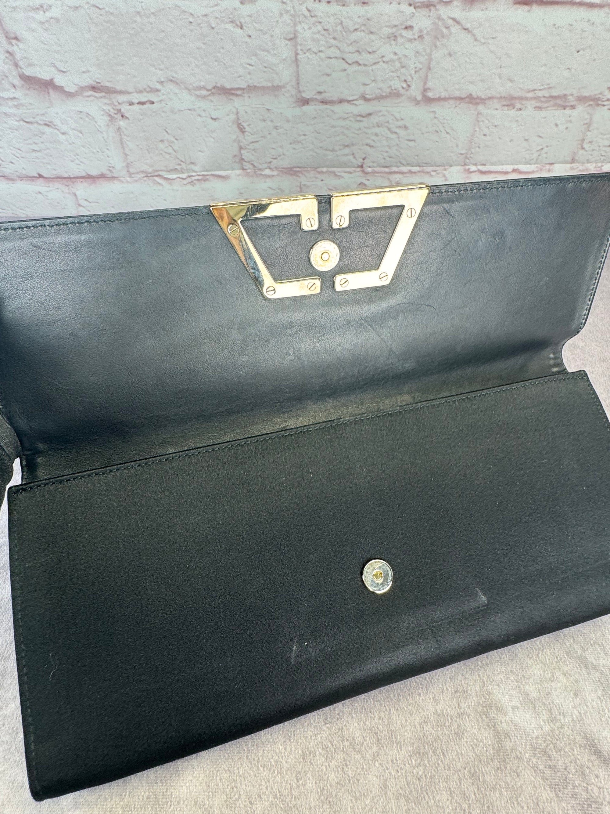 Gucci Tom Ford Large Satin Clutch Black