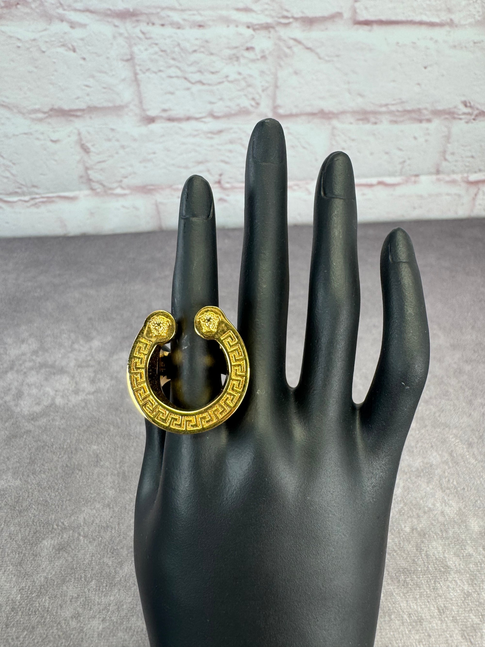 Versace Unisex Medusa Gold Rodeo Ring