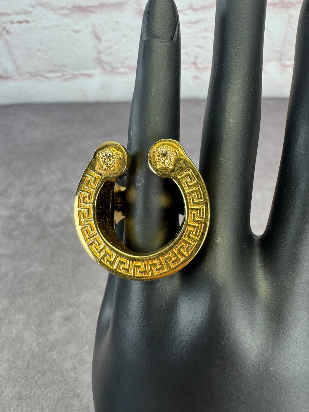 Versace Unisex Medusa Gold Rodeo Ring