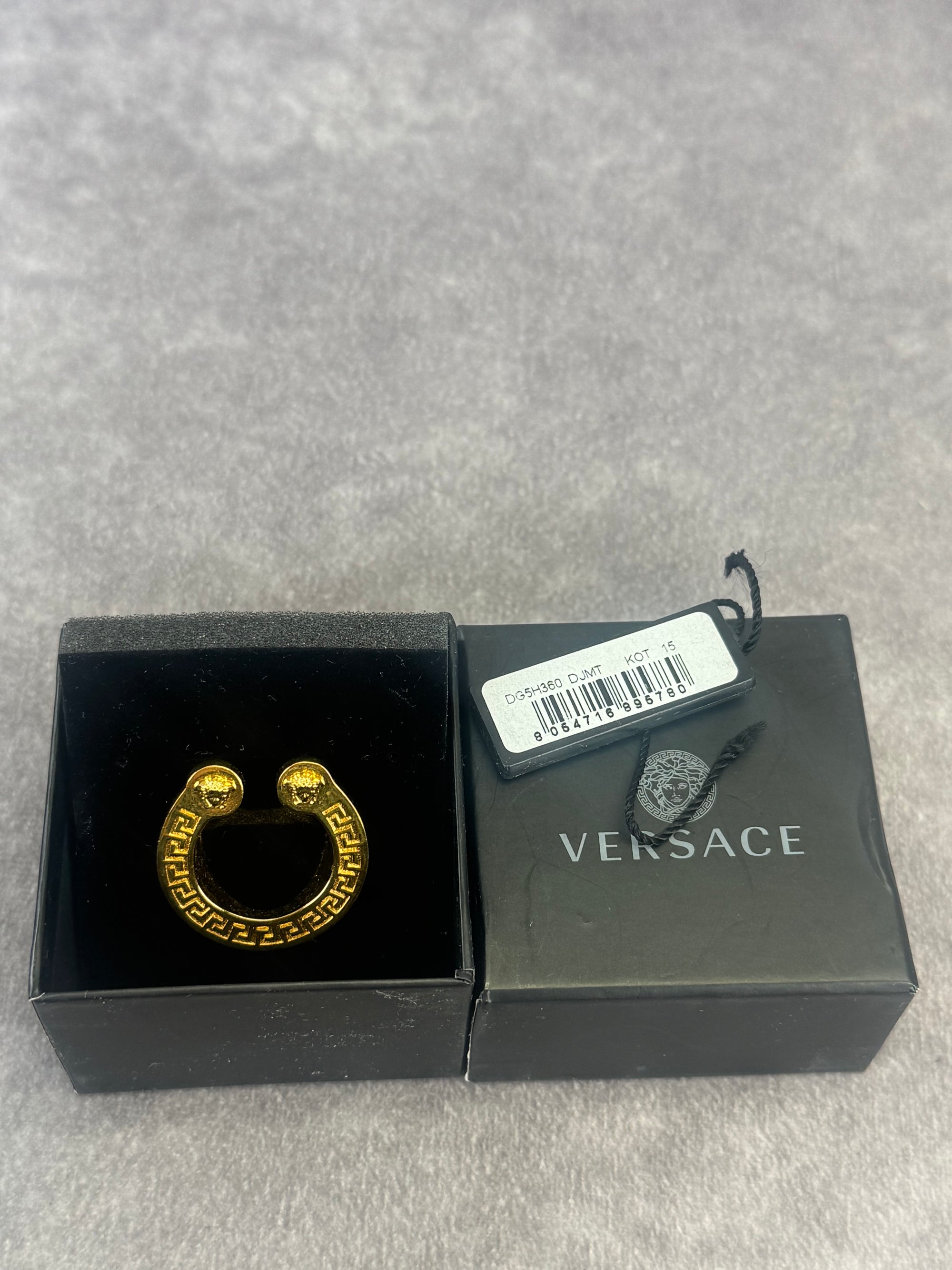 Versace Unisex Medusa Gold Rodeo Ring