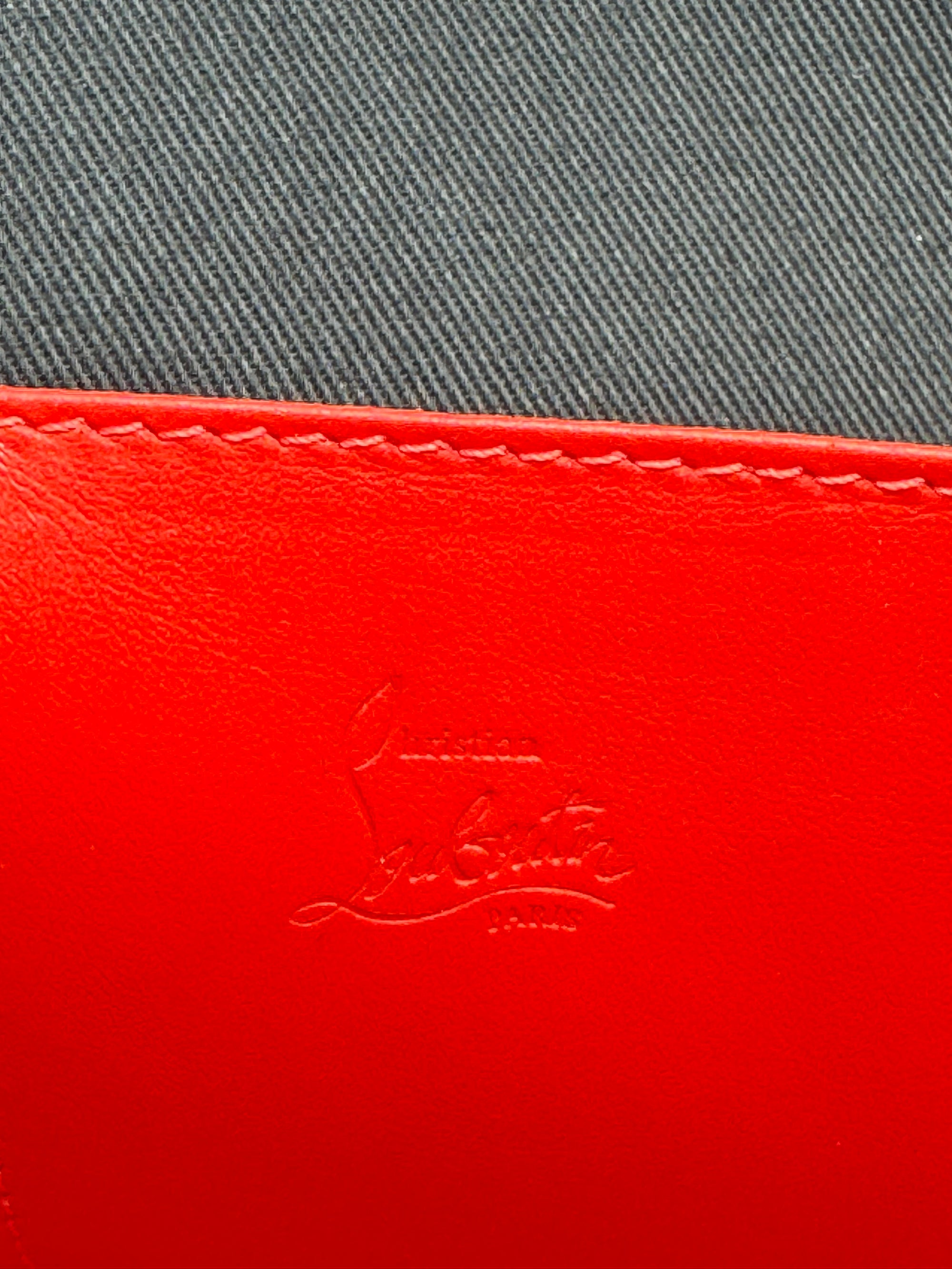 Christian Louboutin Trictrac Portfolio Leather Stud Spike Bag