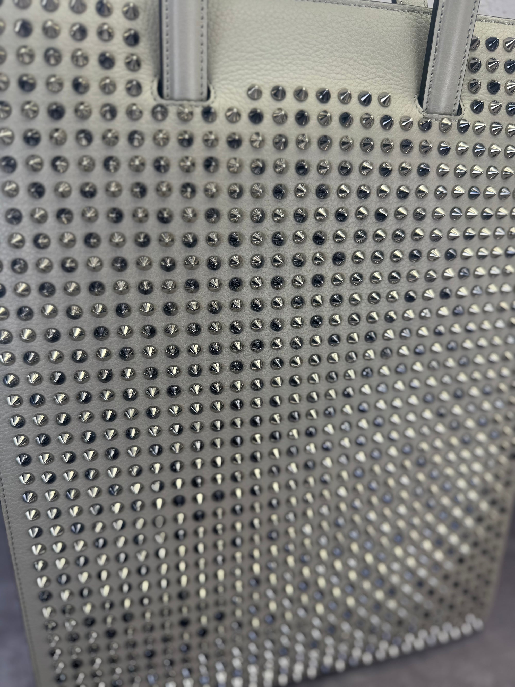 Christian Louboutin Trictrac Portfolio Leather Stud Spike Bag