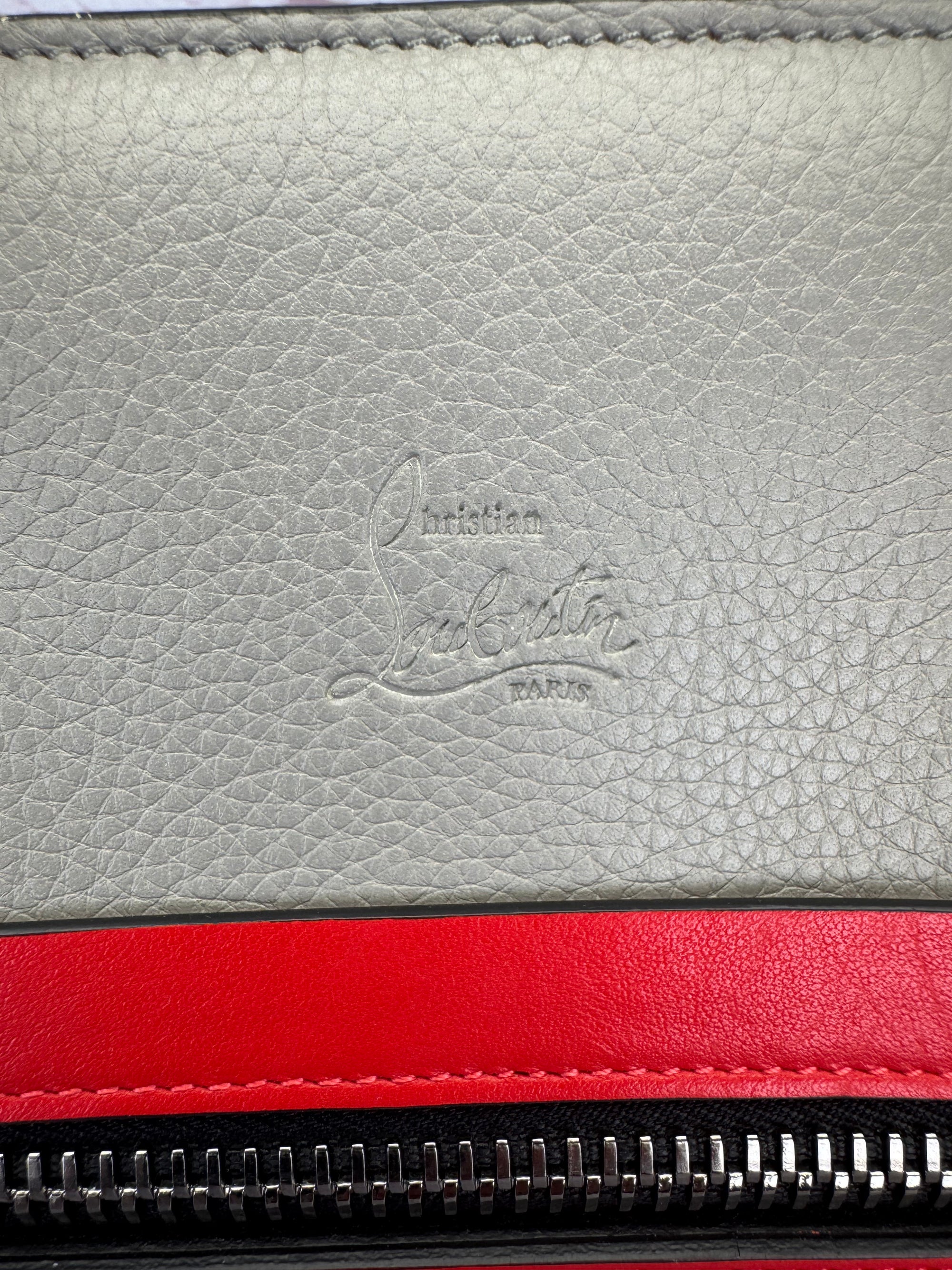 Christian Louboutin Trictrac Portfolio Leather Stud Spike Bag