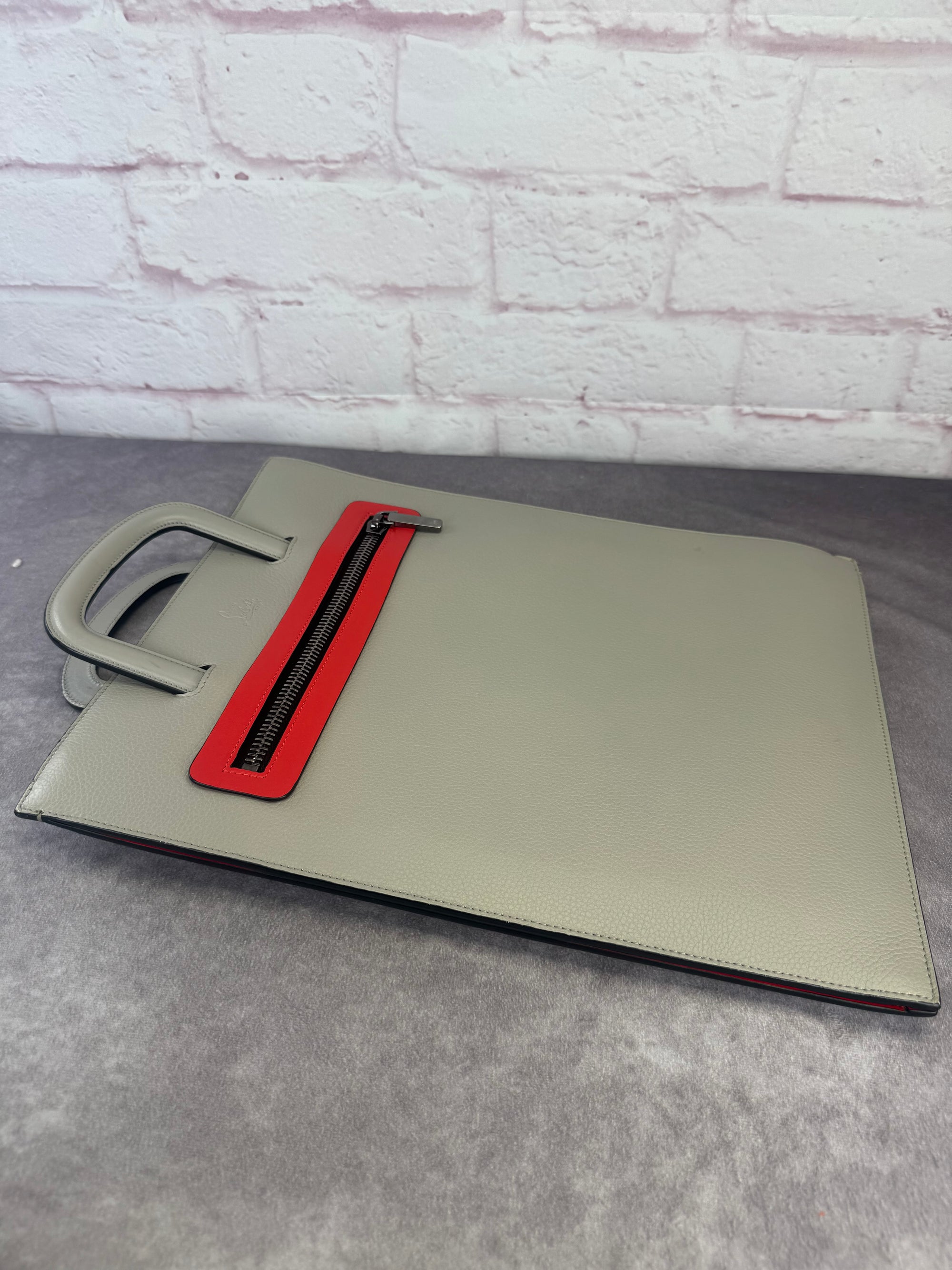 Christian Louboutin Trictrac Portfolio Leather Stud Spike Bag