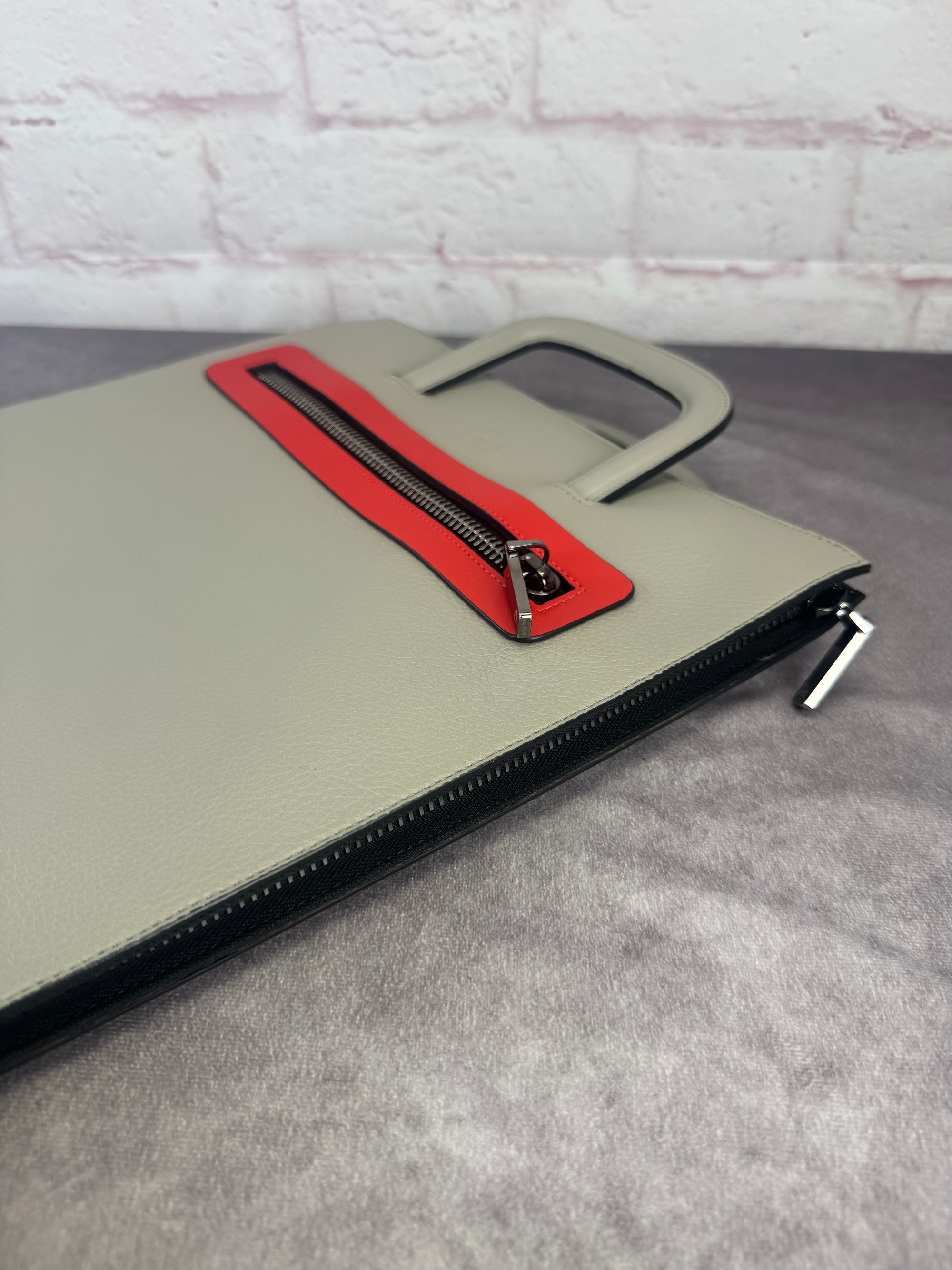 Christian Louboutin Trictrac Portfolio Leather Stud Spike Bag