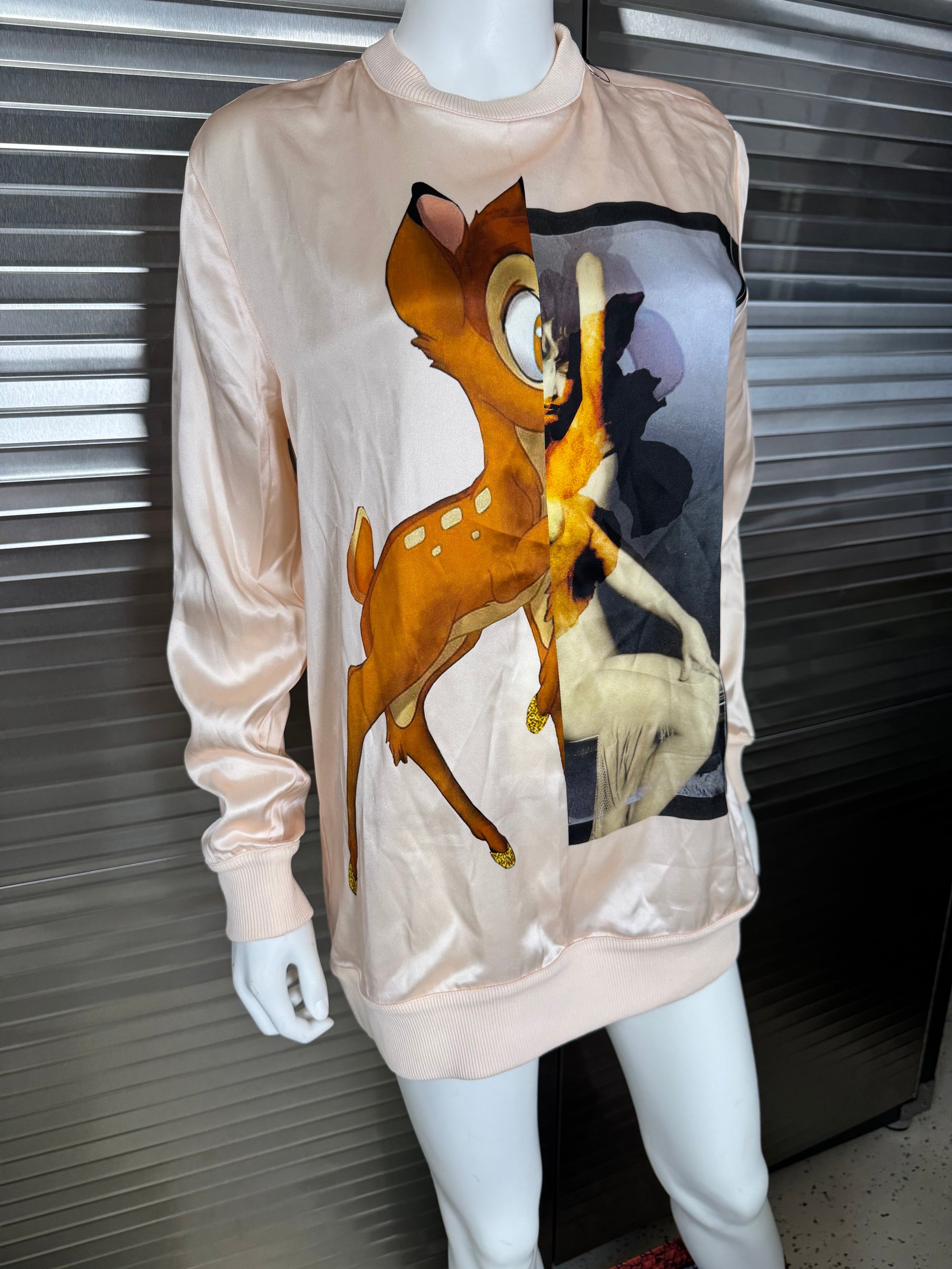 Givenchy Bambi Disney Graphic Silk Lightweight Sweatshirt Pullover