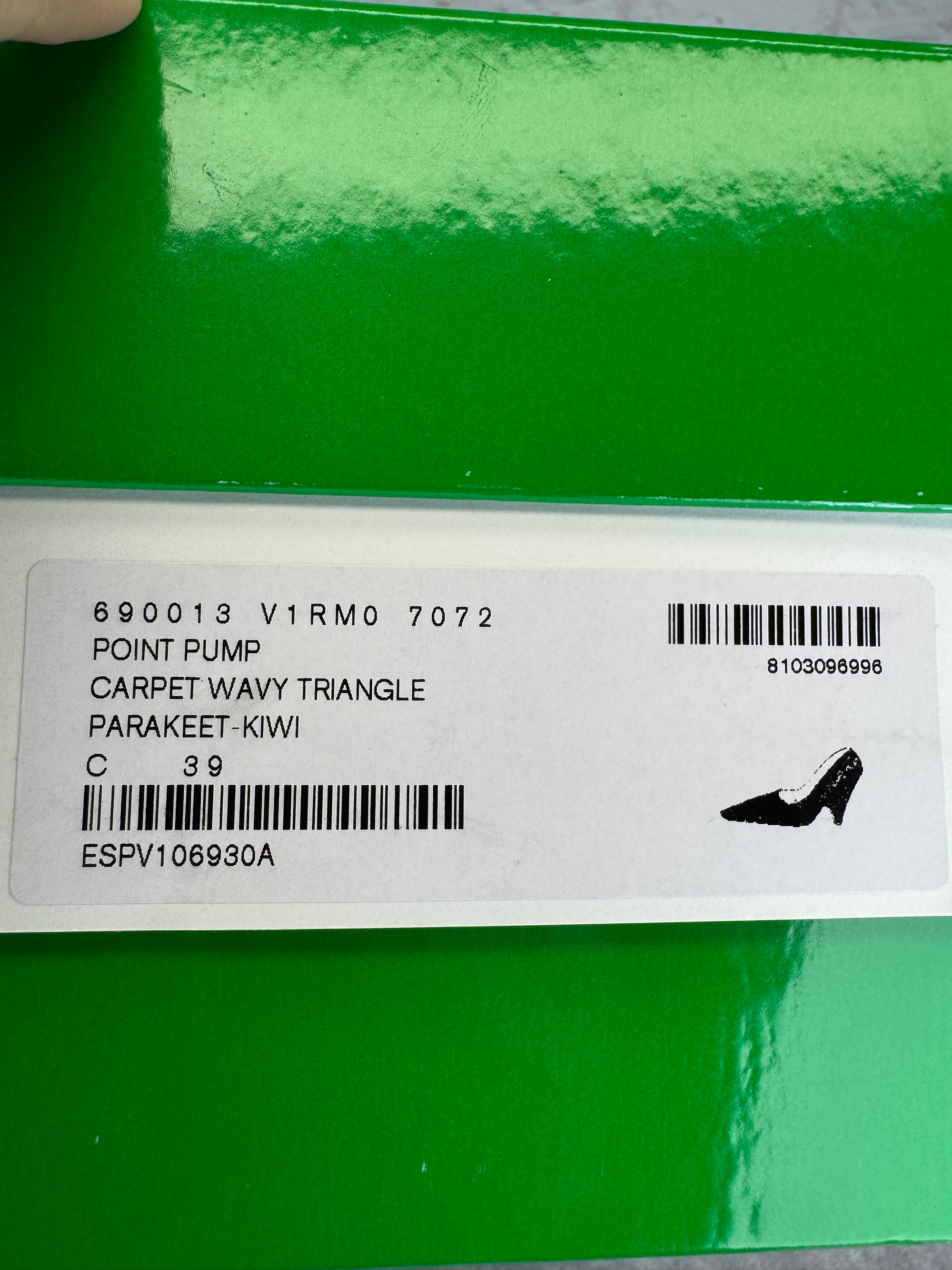 Bottega Veneta Resort ‘22 Carpet Wavy Triangle Point Pumps