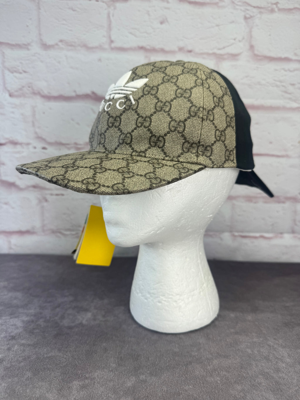 Gucci x Adidas Collab 3 Stripe GG Monogram Supreme Double-Sided Hat