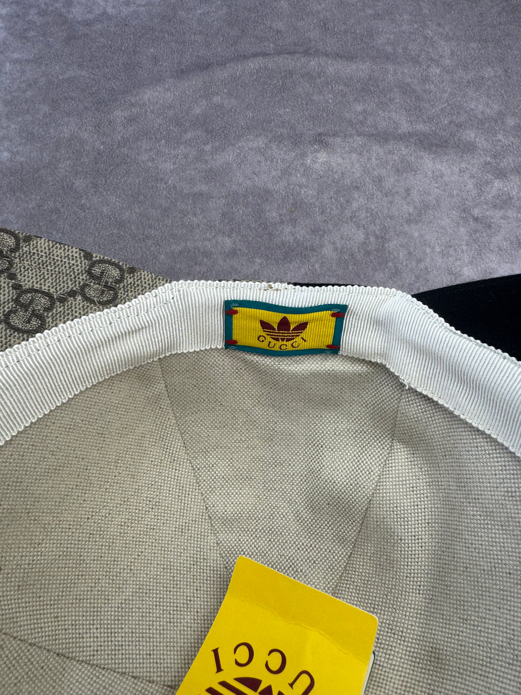 Gucci x Adidas Collab 3 Stripe GG Monogram Supreme Double-Sided Hat