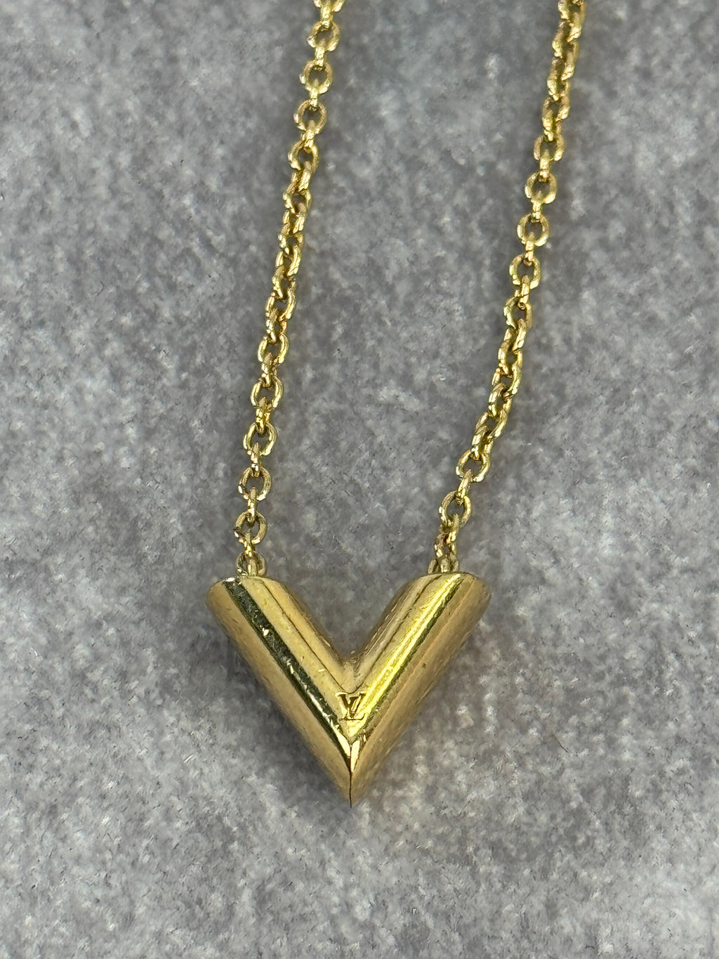 Louis Vuitton V Essentials Goldtone Necklace