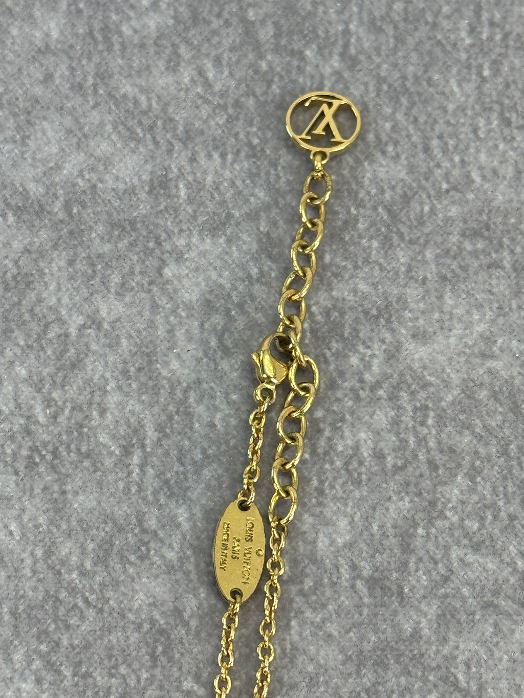 Louis Vuitton V Essentials Goldtone Necklace