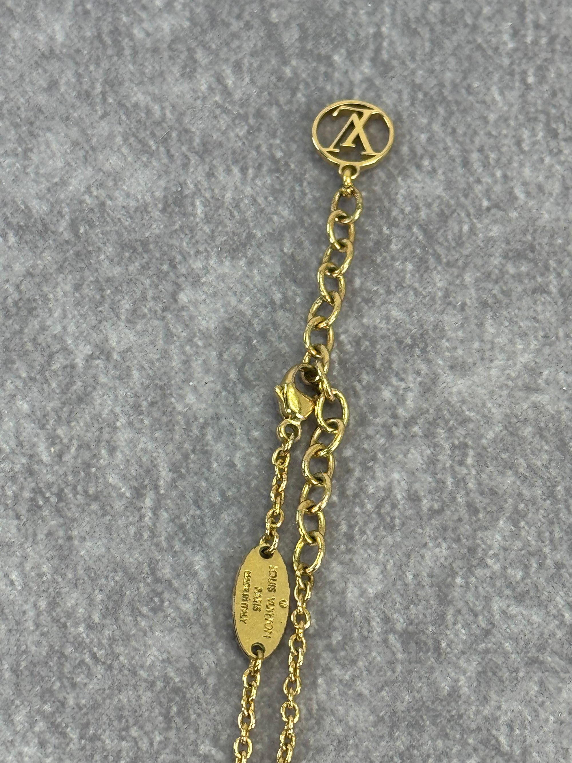 Louis Vuitton V Essentials Goldtone Necklace