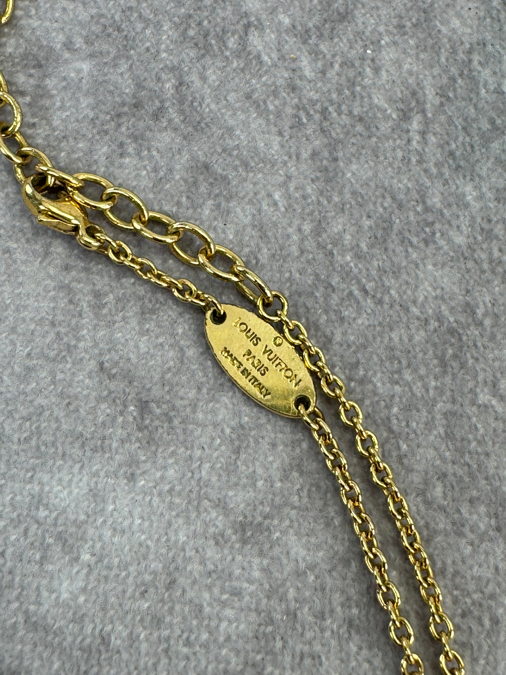 Louis Vuitton V Essentials Goldtone Necklace
