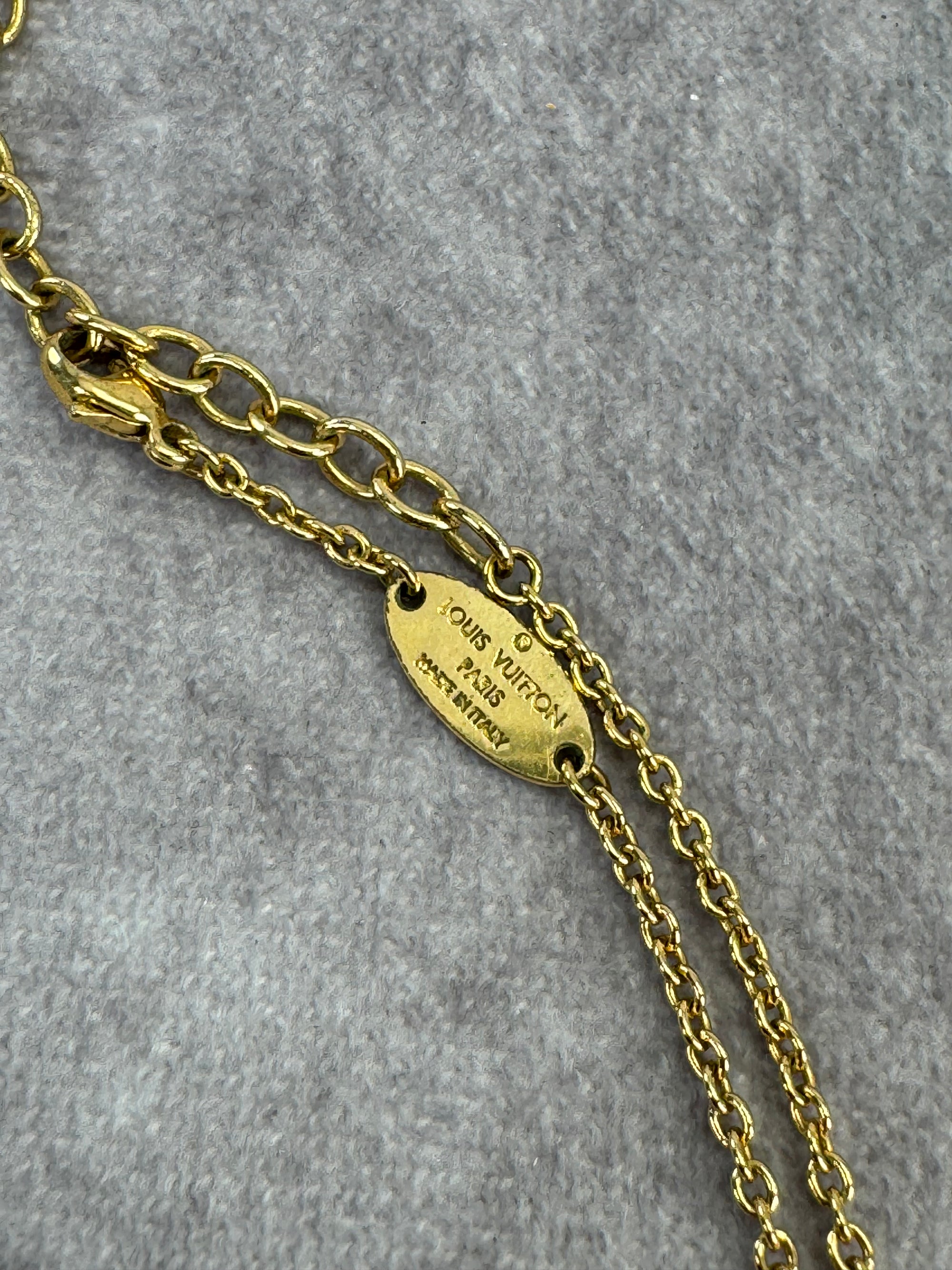 Louis Vuitton V Essentials Goldtone Necklace