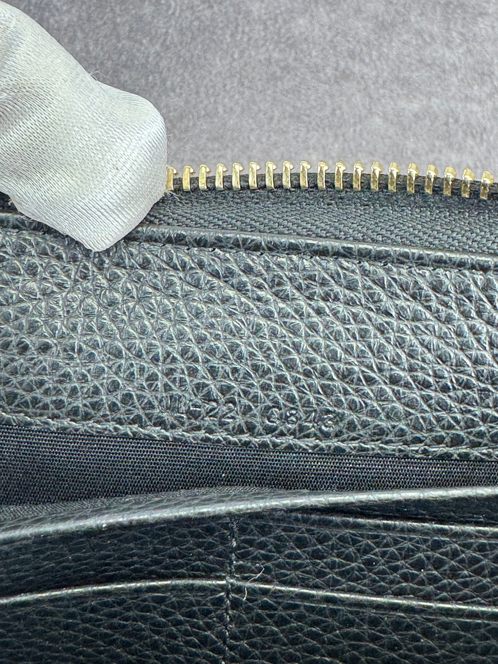 Salvatore Ferragamo Gancini City Zip Black Leather Wallet