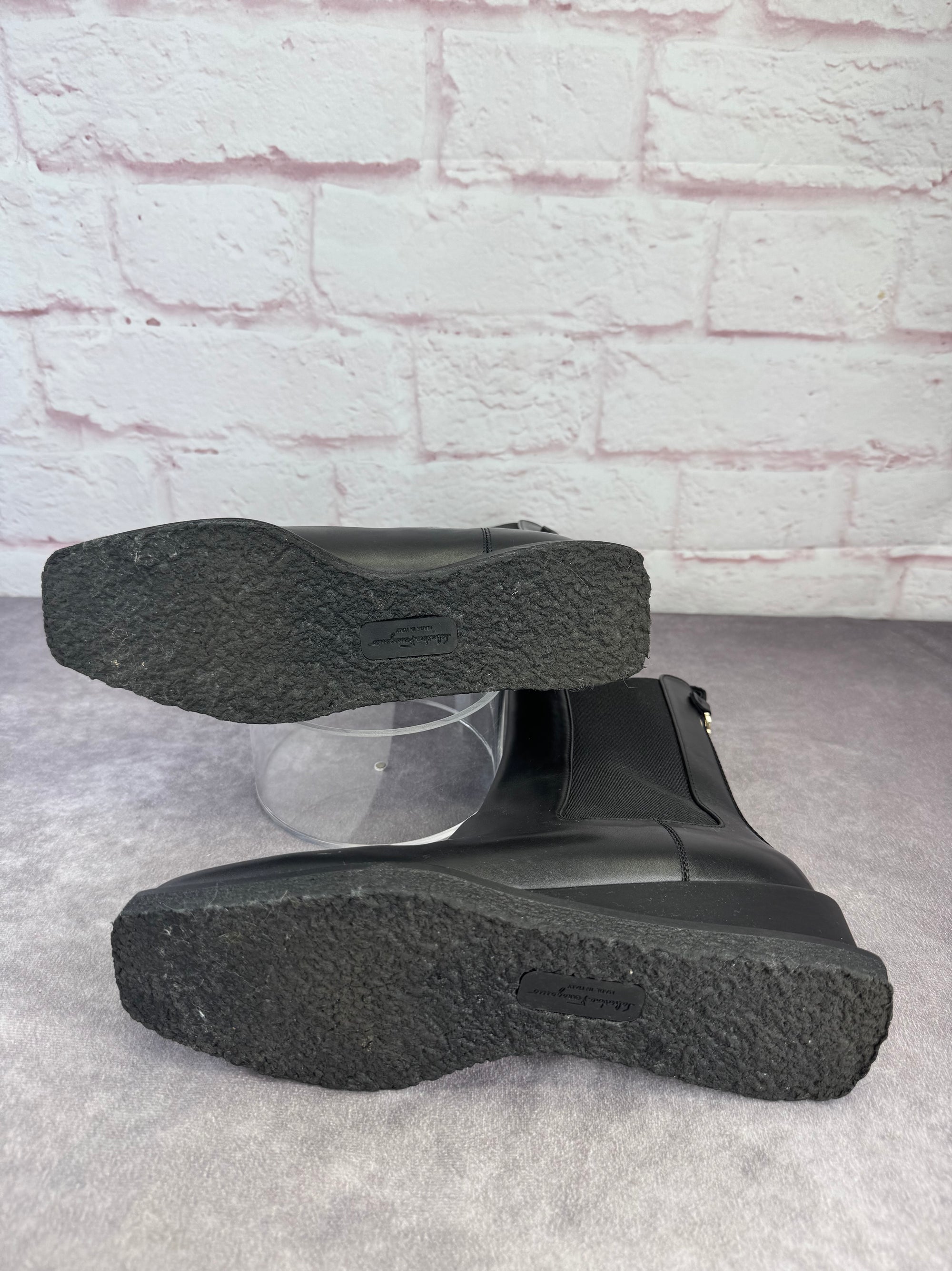 Salvatore Ferragamo Women’s Wyatt Black Leather Boots