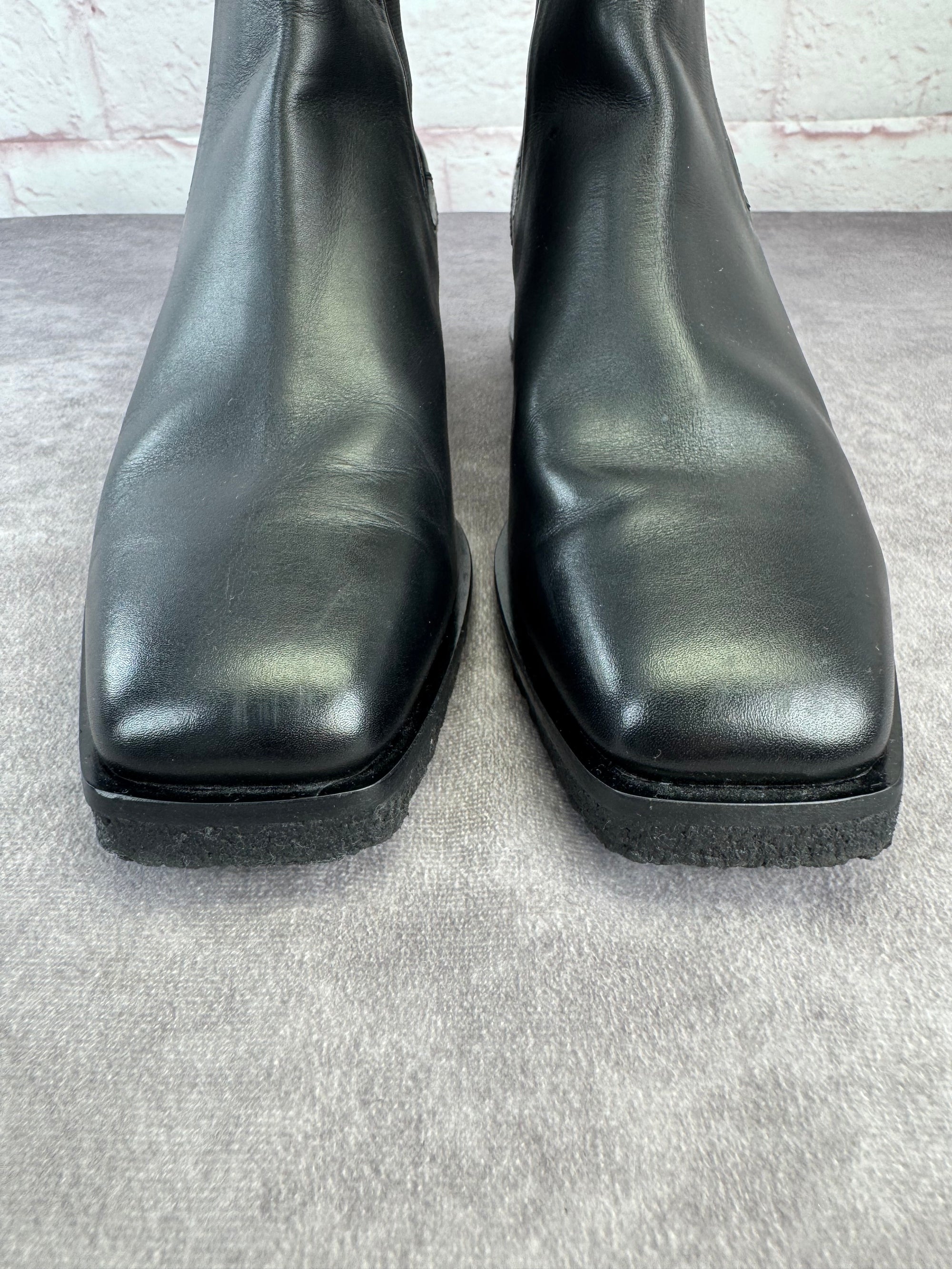 Salvatore Ferragamo Women’s Wyatt Black Leather Boots