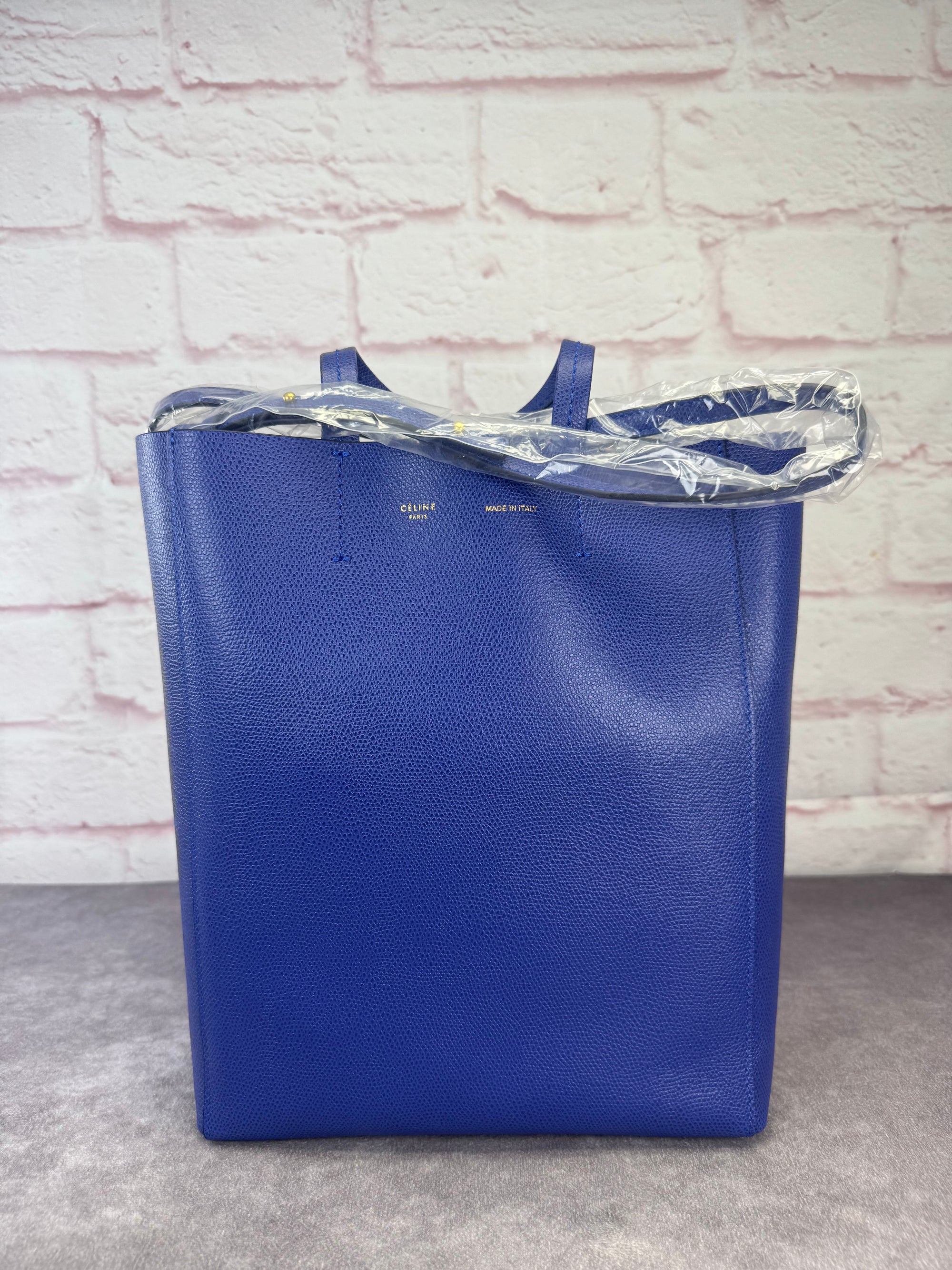 Celine Phantom Small Leather Blue Tote NEW