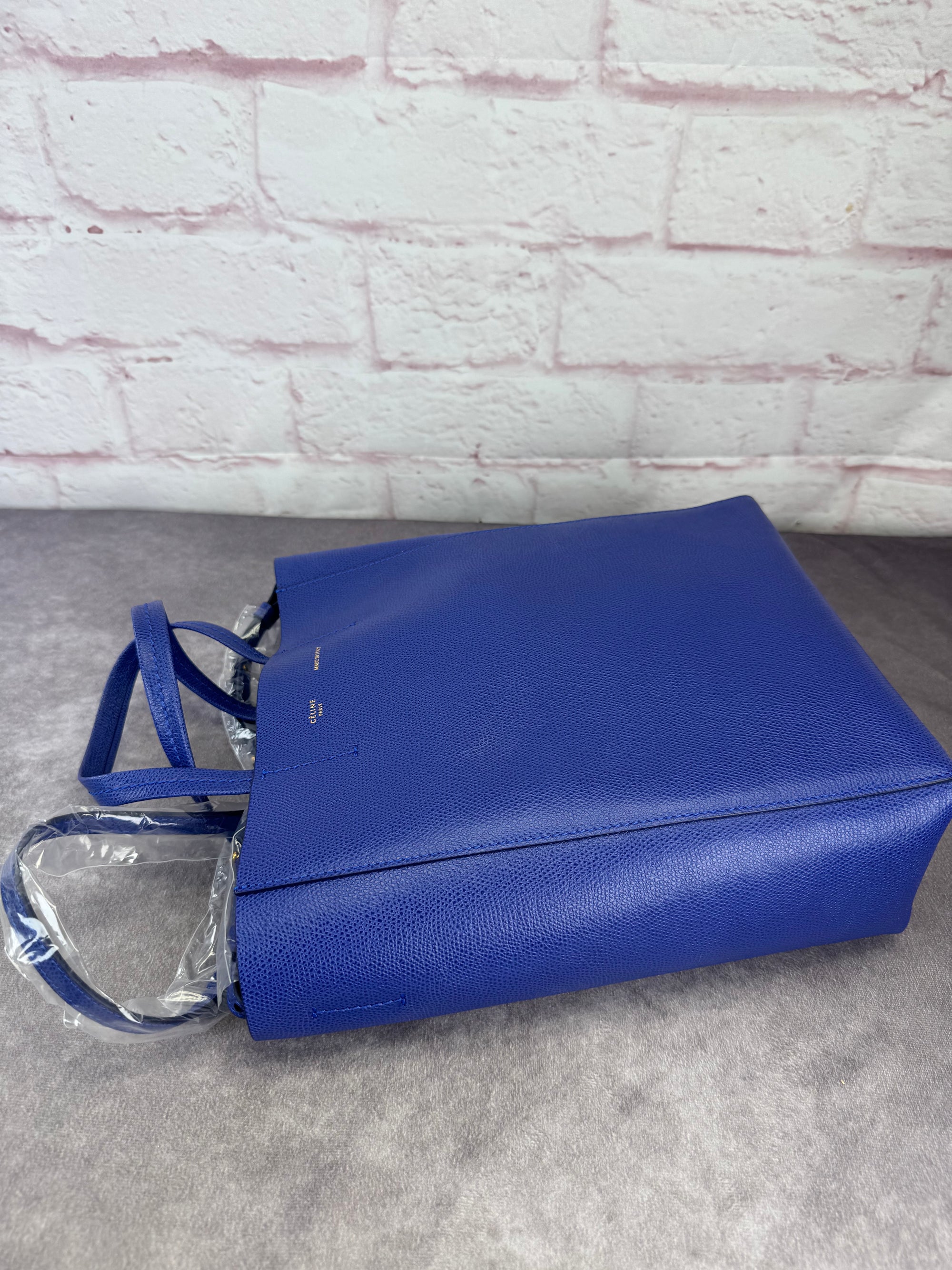 Celine Phantom Small Leather Blue Tote NEW