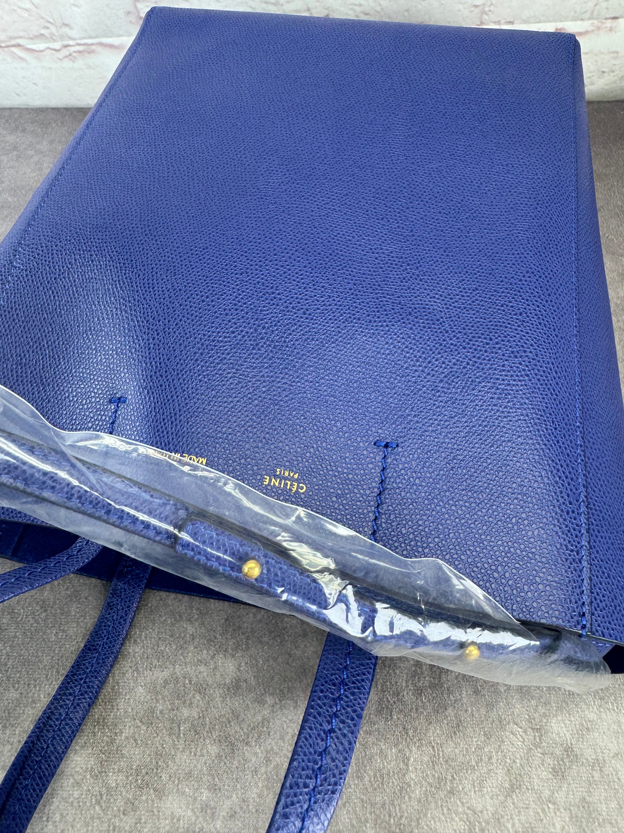 Celine Phantom Small Leather Blue Tote NEW