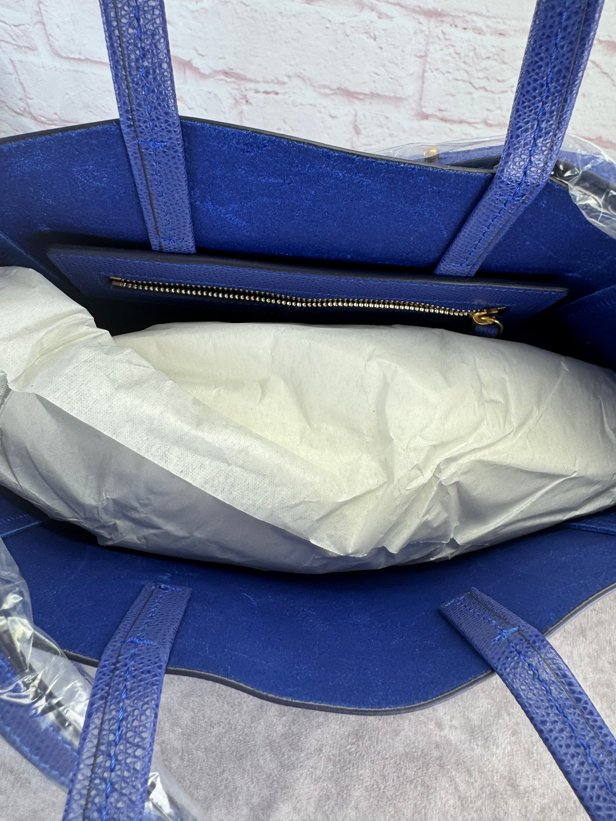 Celine Phantom Small Leather Blue Tote NEW