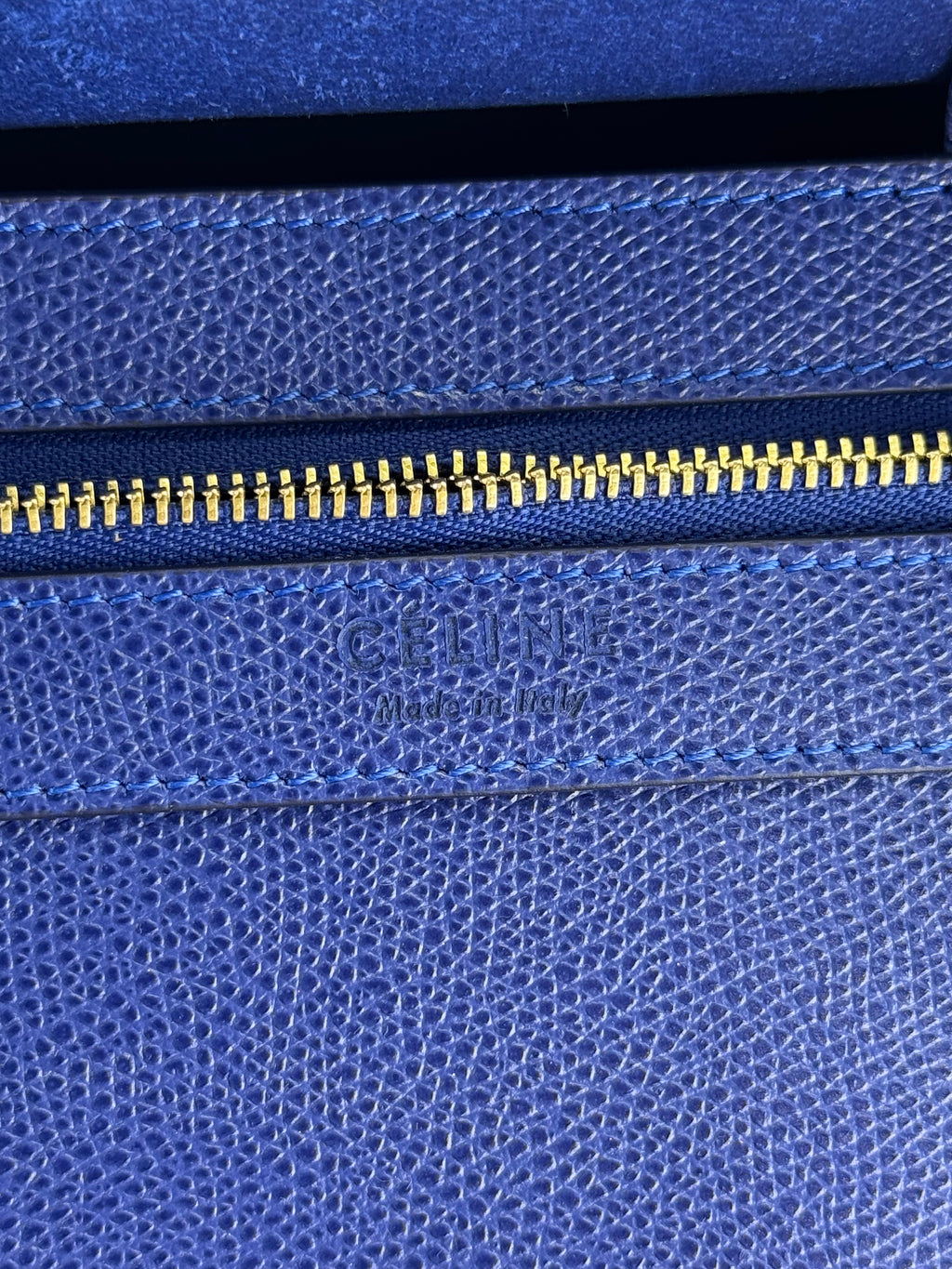 Celine Phantom Small Leather Blue Tote NEW