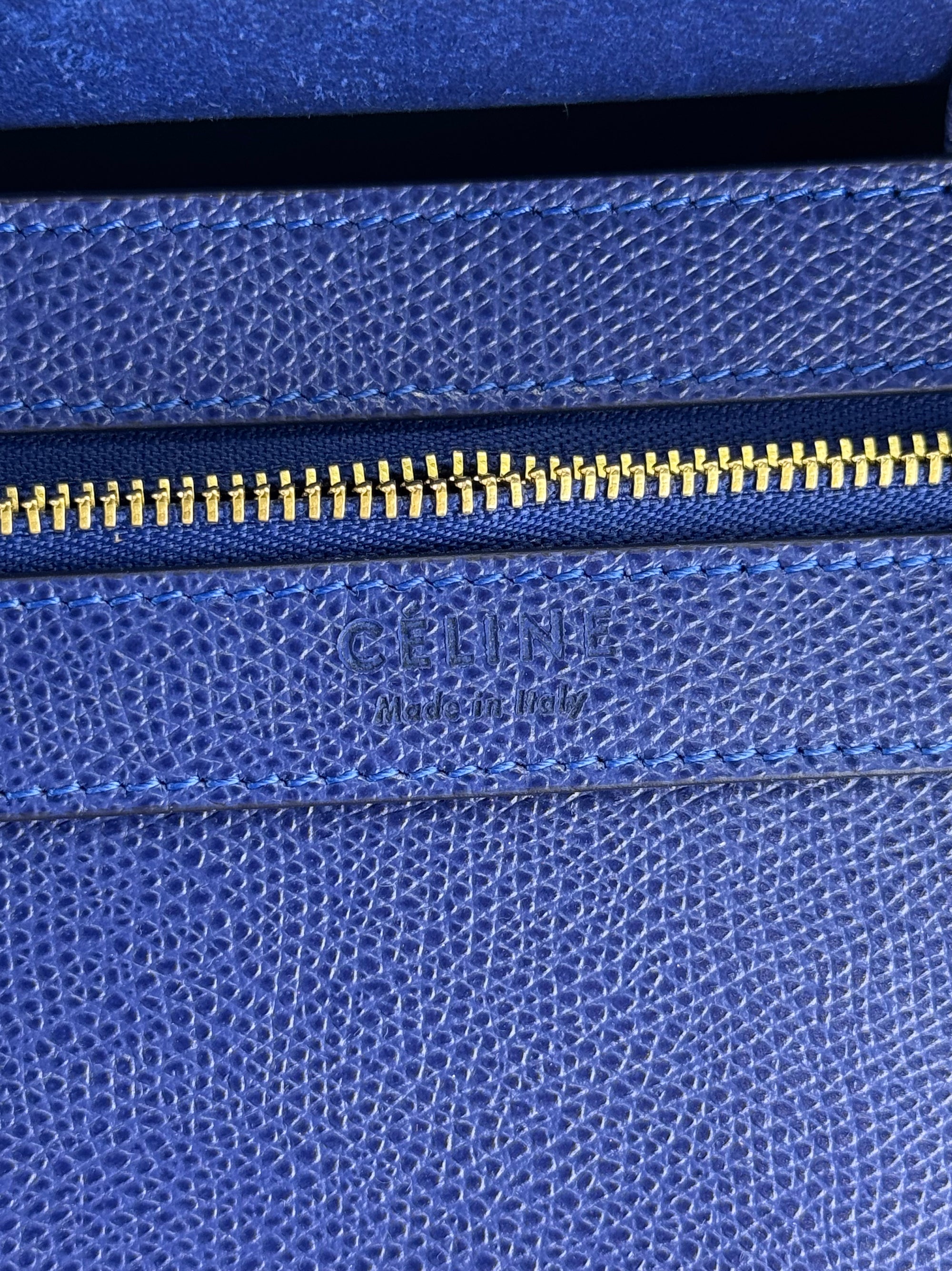 Celine Phantom Small Leather Blue Tote NEW